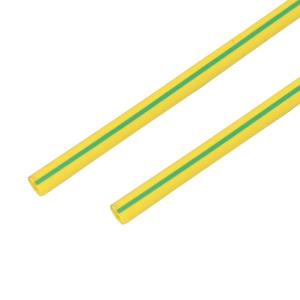 Трубка термоусаживаемая ТУТ нг 10,0/5,0мм, желто-зеленая, упаковка 50 шт. по 1м REXANT 