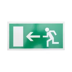 Табличка ПВХ эвакуационный знак «Направление к эвакуационному выходу налево» 150х300мм REXANT